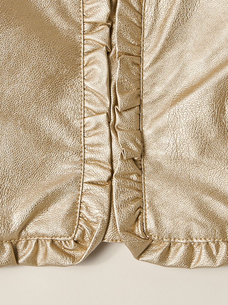 IANA newborn girl jacket in faux leather_2