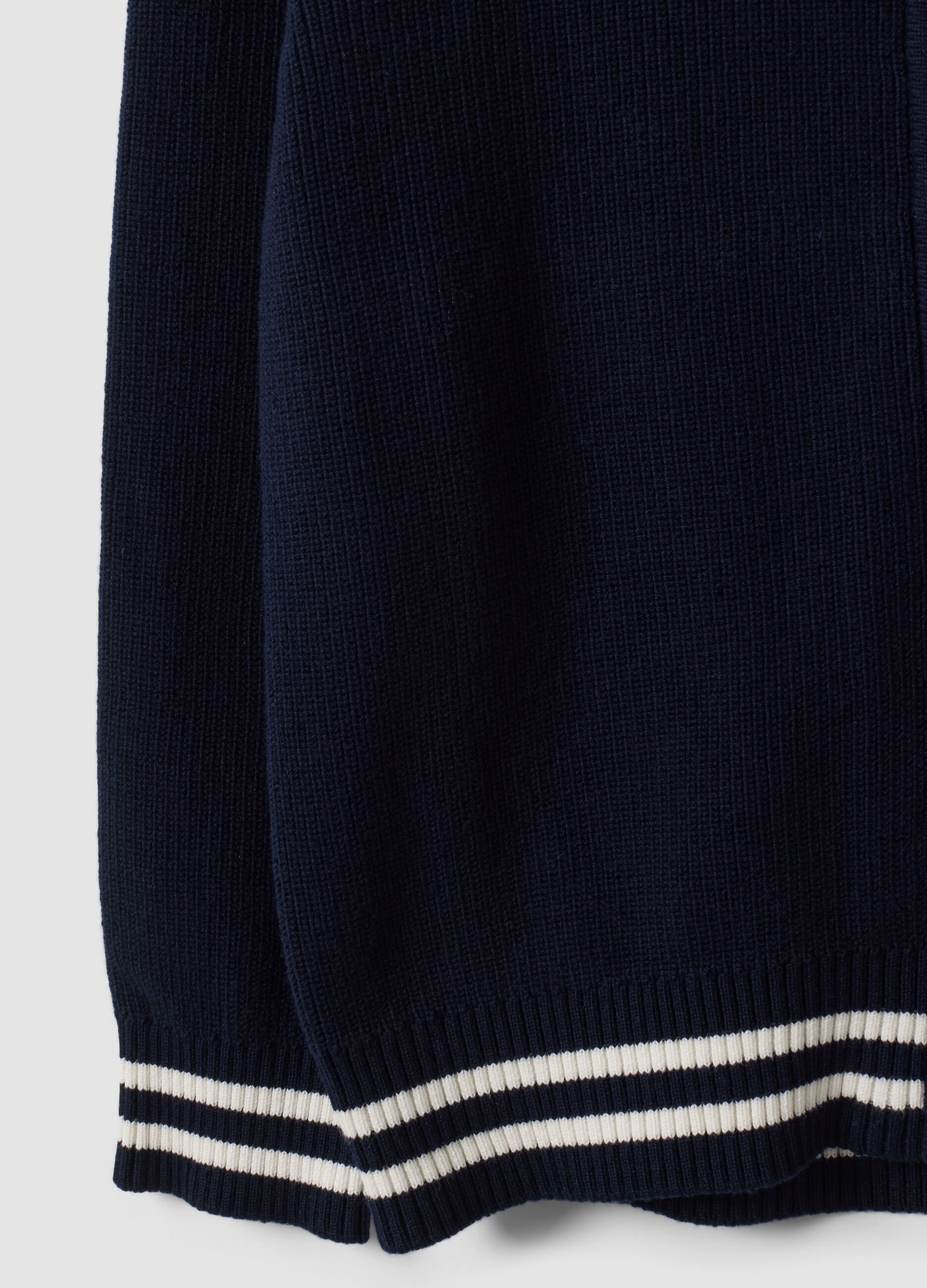 Blue pure cotton regular-fit cardigan for boys