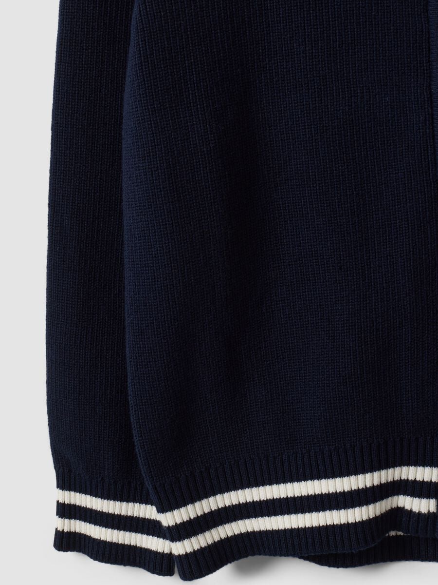 Blue pure cotton regular-fit cardigan for boys_3