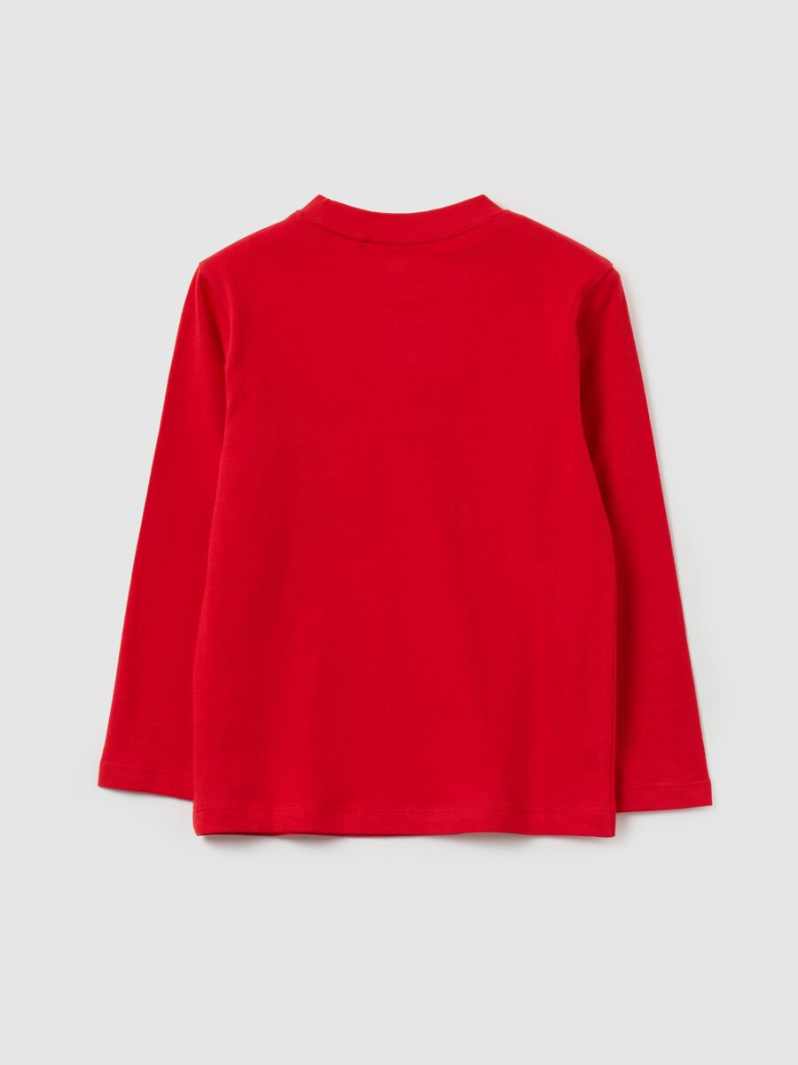 Cotton T-shirt with print and long sleeves_1