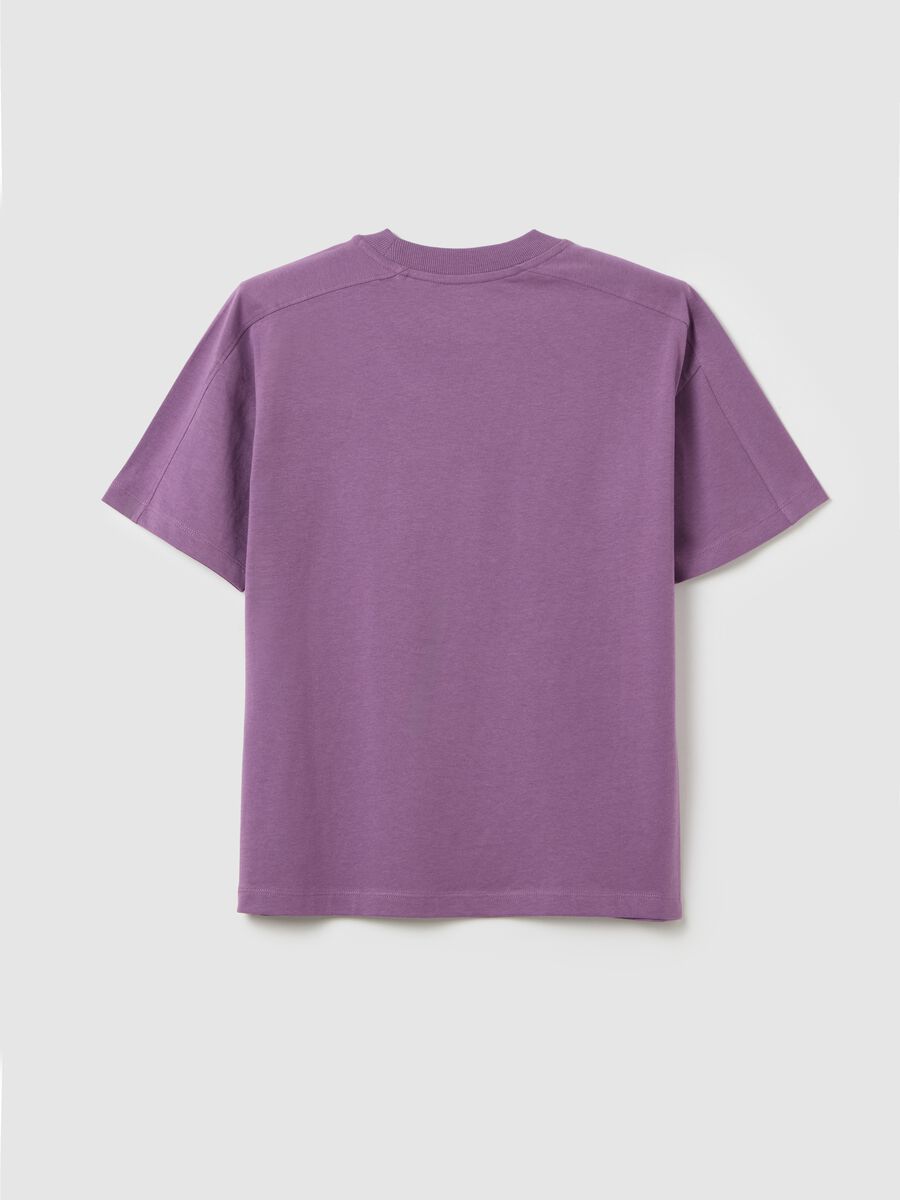 Purple pure cotton T-shirt for boys_1