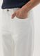 White Stretch Cotton Slim Fit Trousers_4
