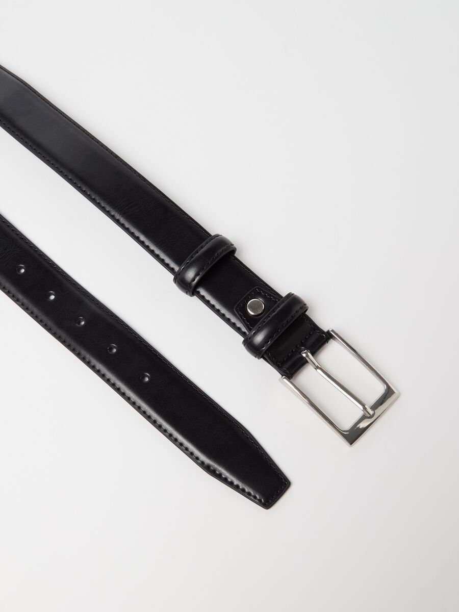 Solid colour belt with rectangular buckle_1