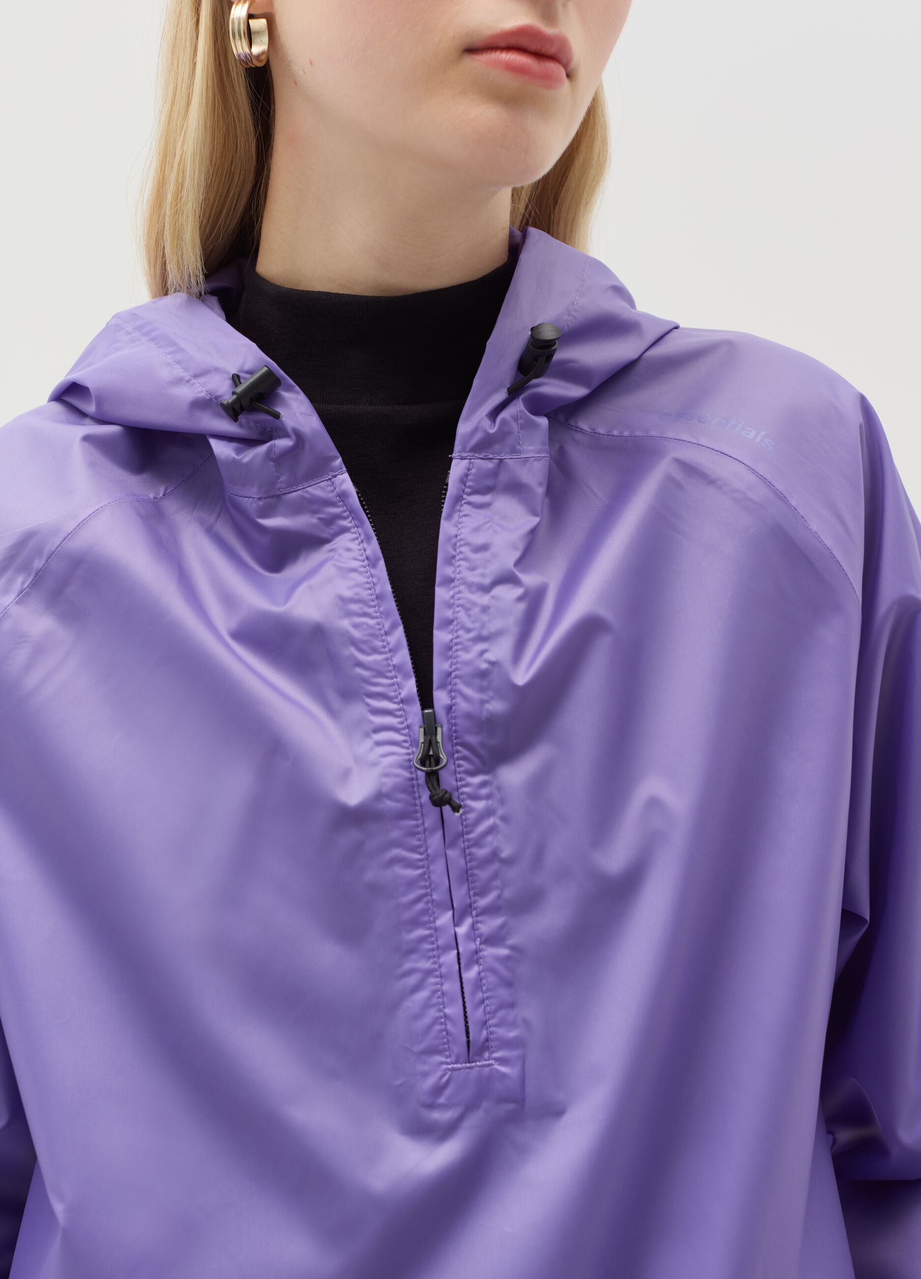 Giacca impermeabile half-zip