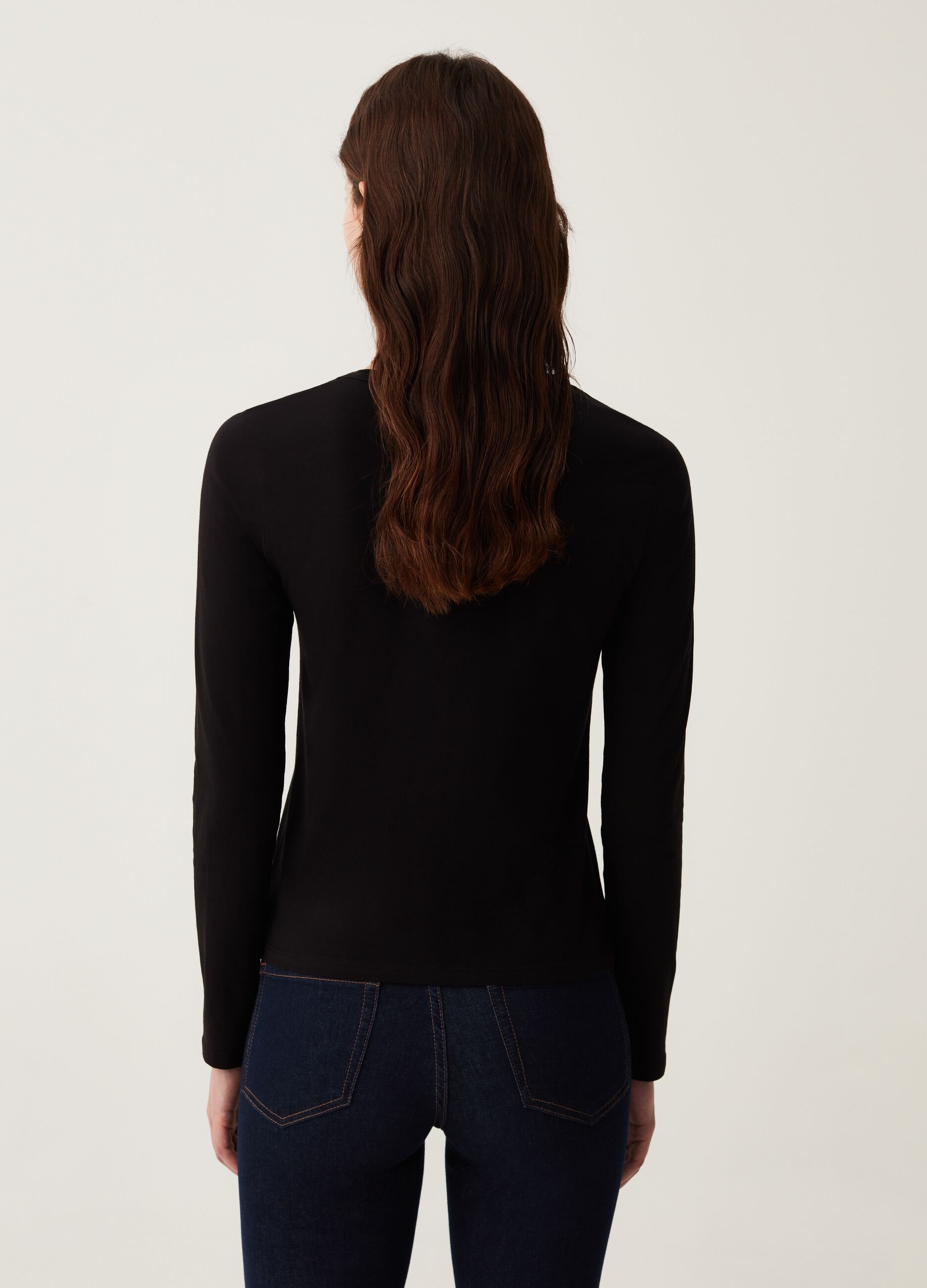 T-shirt a maniche lunghe in cotone_2