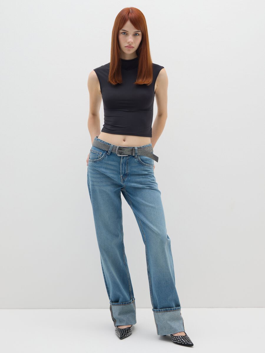 Jeans in puro cotone denim regular fit_0