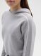 Grey Hooded Oversize Fit Sweater for Girls_2