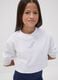 White organic cotton sweatshirt with front print for girls_0