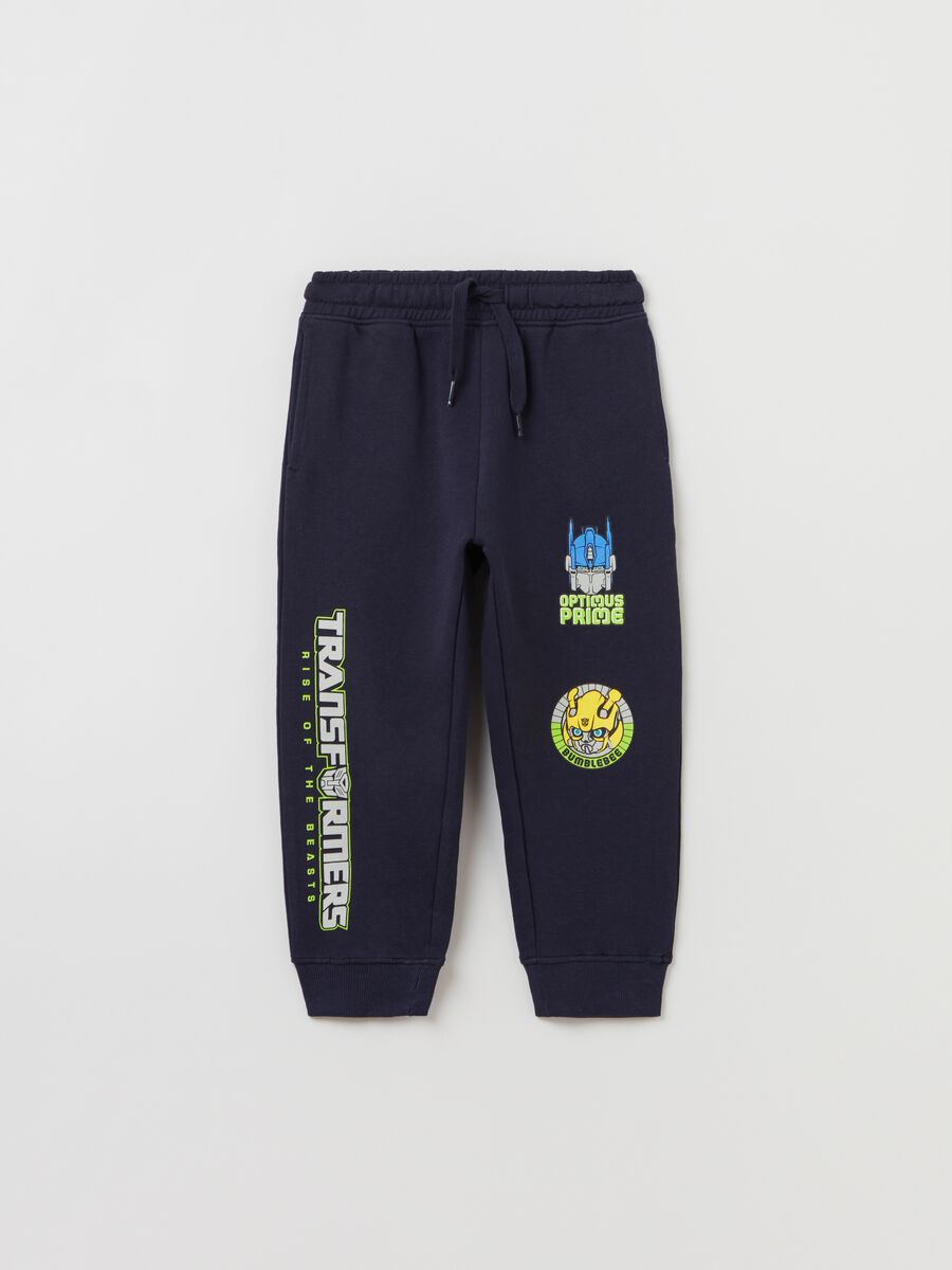 Joggers in felpa con stampa Transformers_0