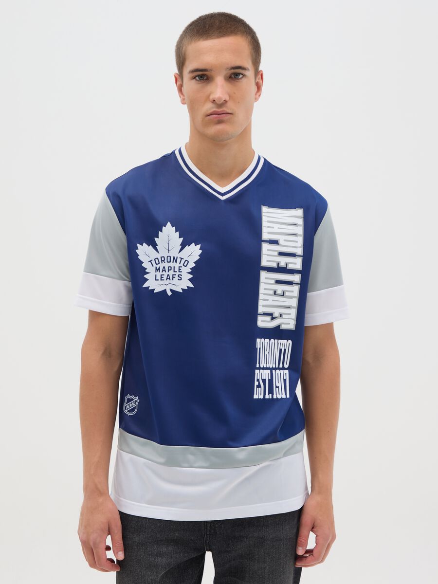 Men's Regular Fit Sports Shirt with Toronto Maple Leafs Logo_0