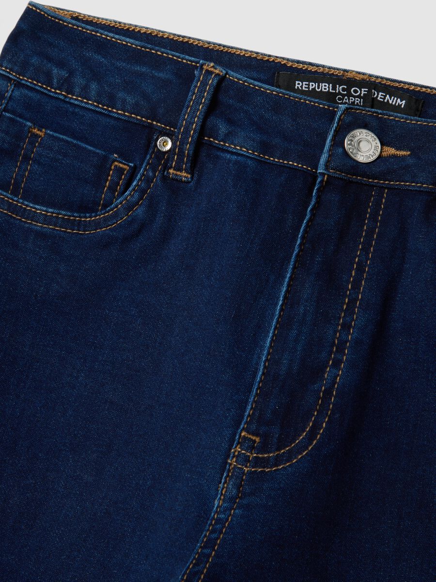 Jeans blu skinny in cotone e viscosa elasticizzato_5