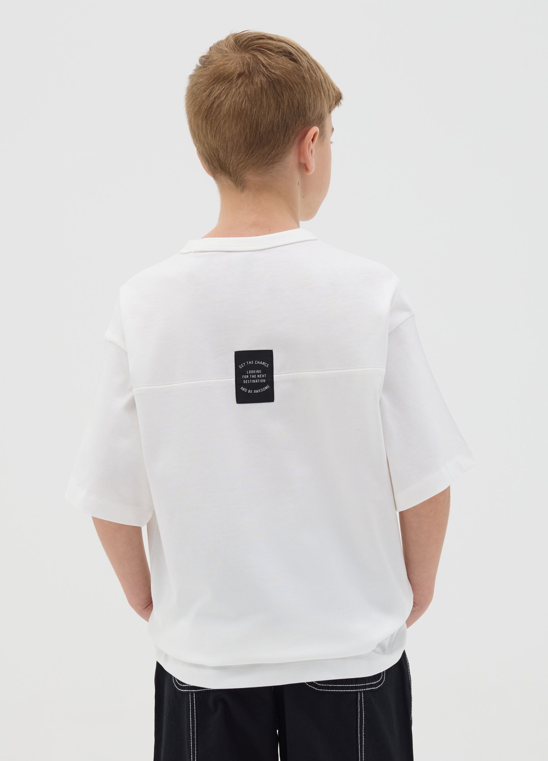 T-shirt over fit in cotone con stampa "Union Square"