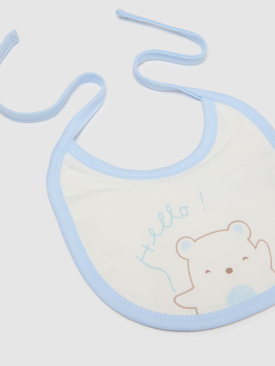Two-Pack White Pure Cotton Bibs for Infants_2