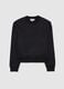 Black crew neck sweatshirt with sparkling details_4