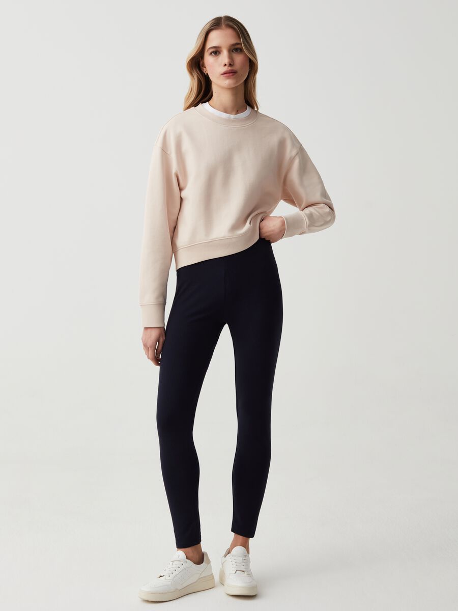 Essential leggings in stretch cotton_0