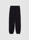 Girls' Jogger Pants in Black Cotton Blend Regular Fit_4