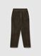 Carrot-fit trousers in corduroy with darts_4