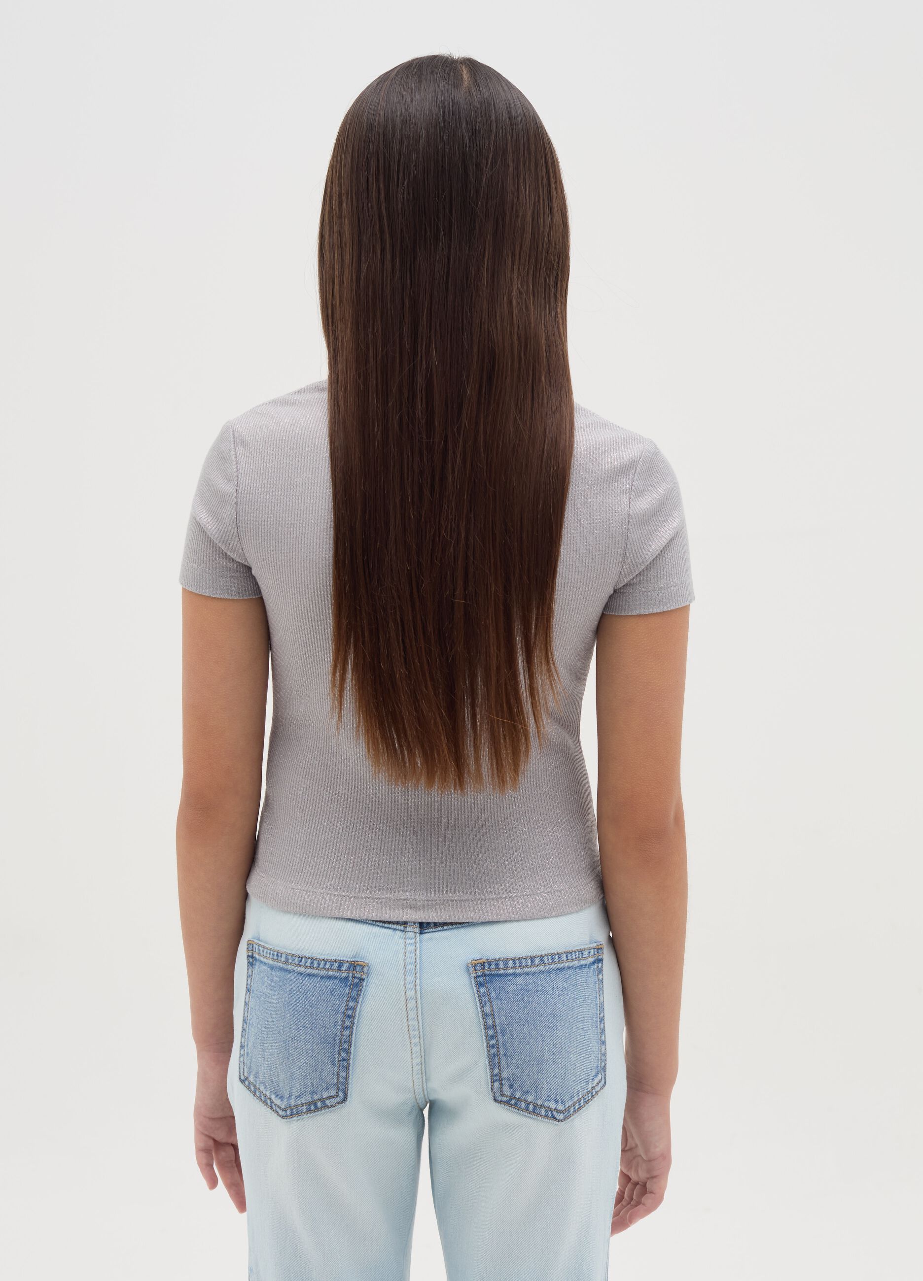 T-shirt in lurex
