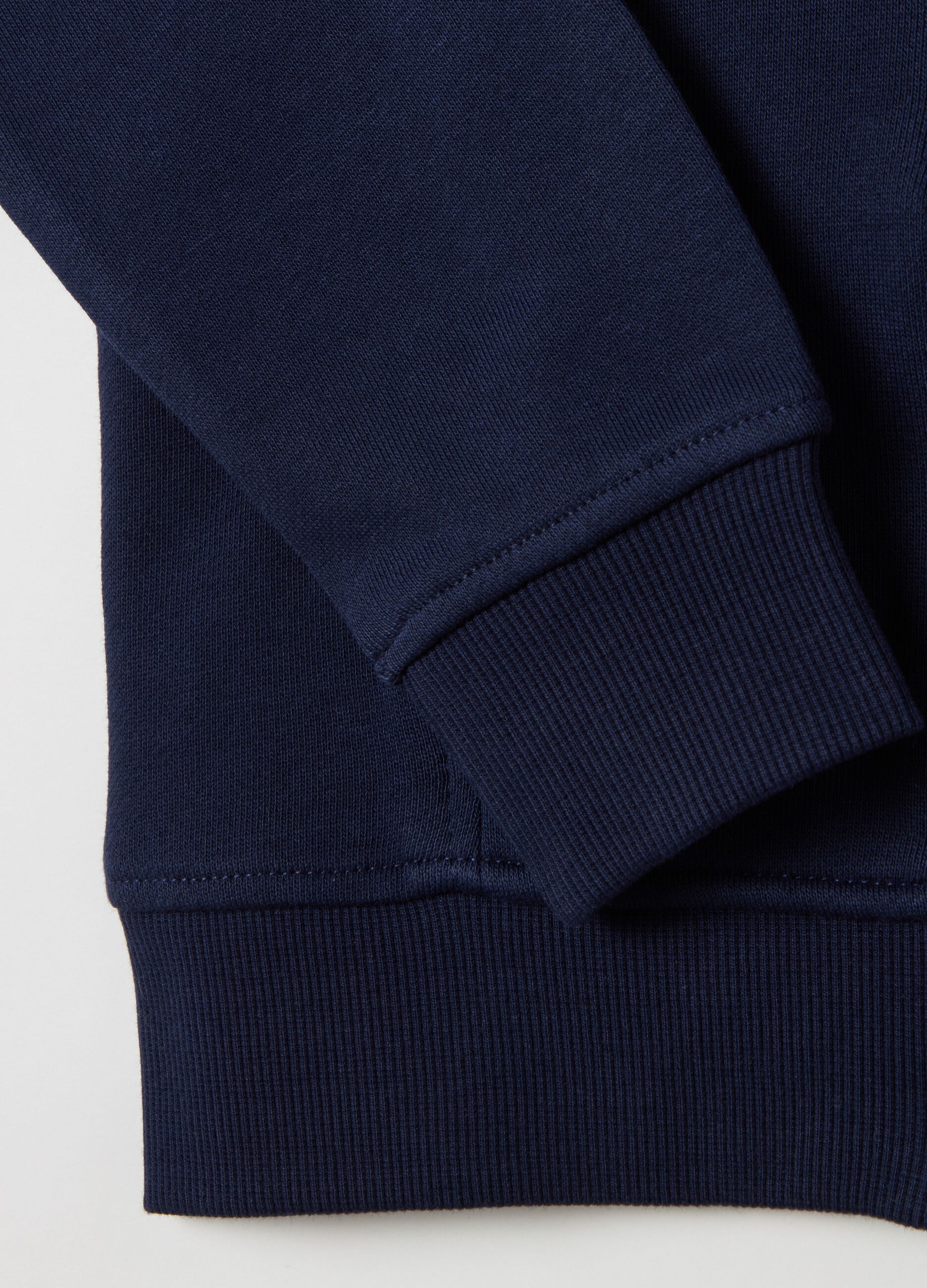 Full-zip in French Terry con cappuccio 