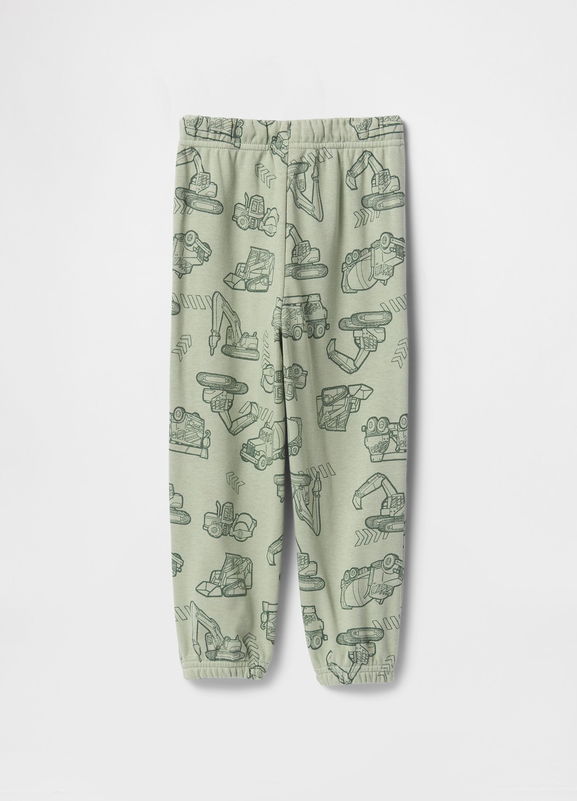 Green jogger trousers with GAP print