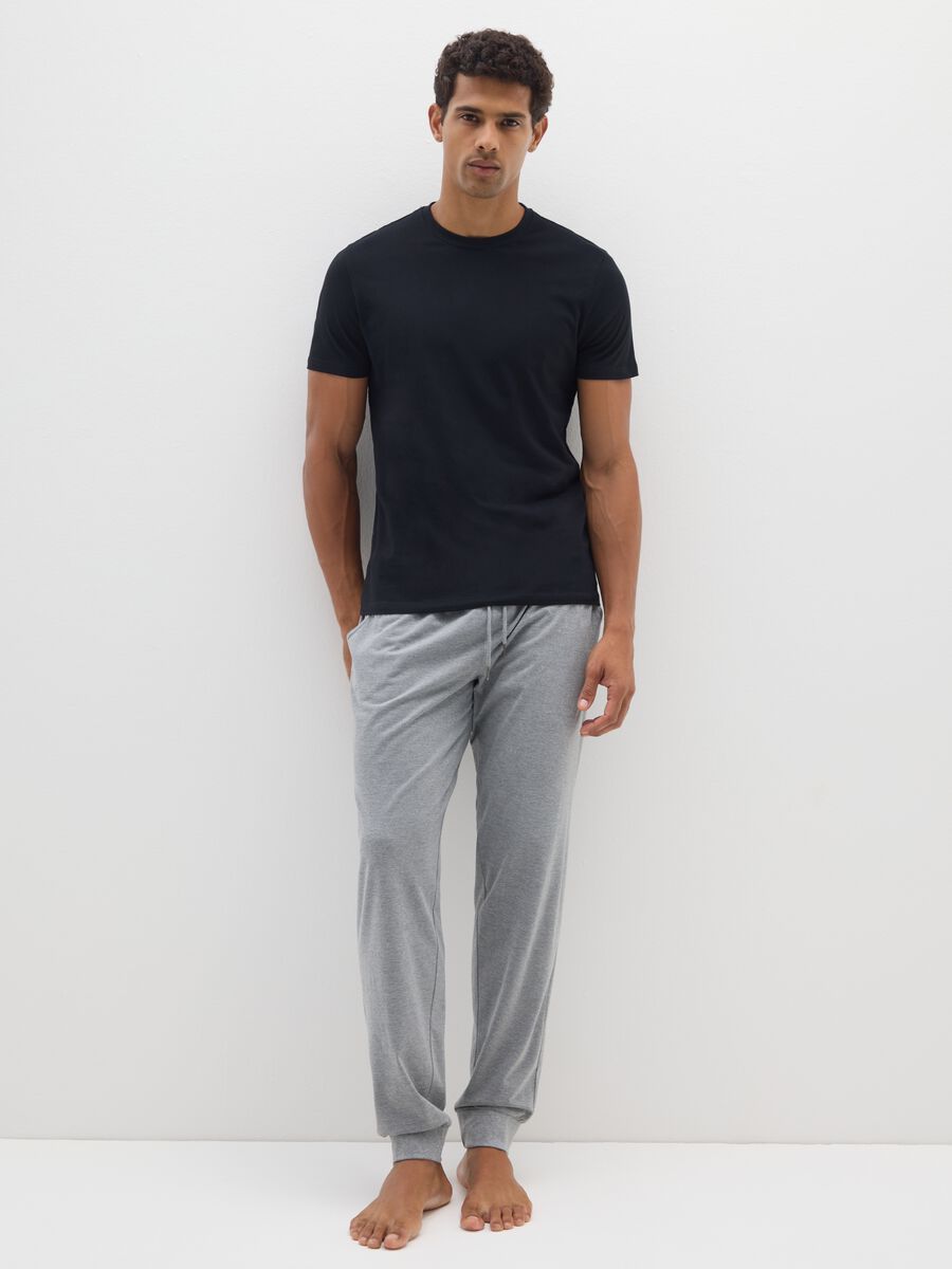 Grey Cotton Pyjama Trousers_0