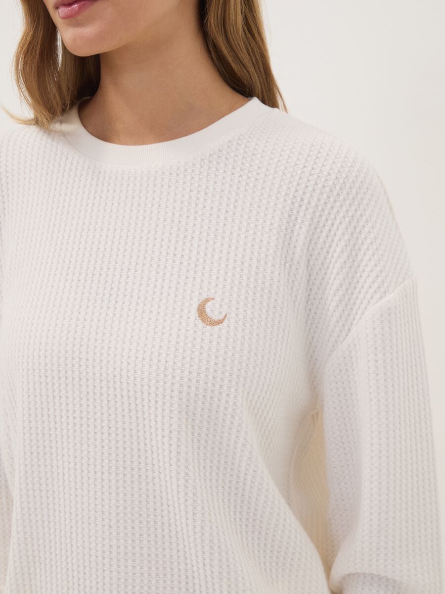 Pigiama bianco in jersey di viscosa elasticizzata regular fit_2