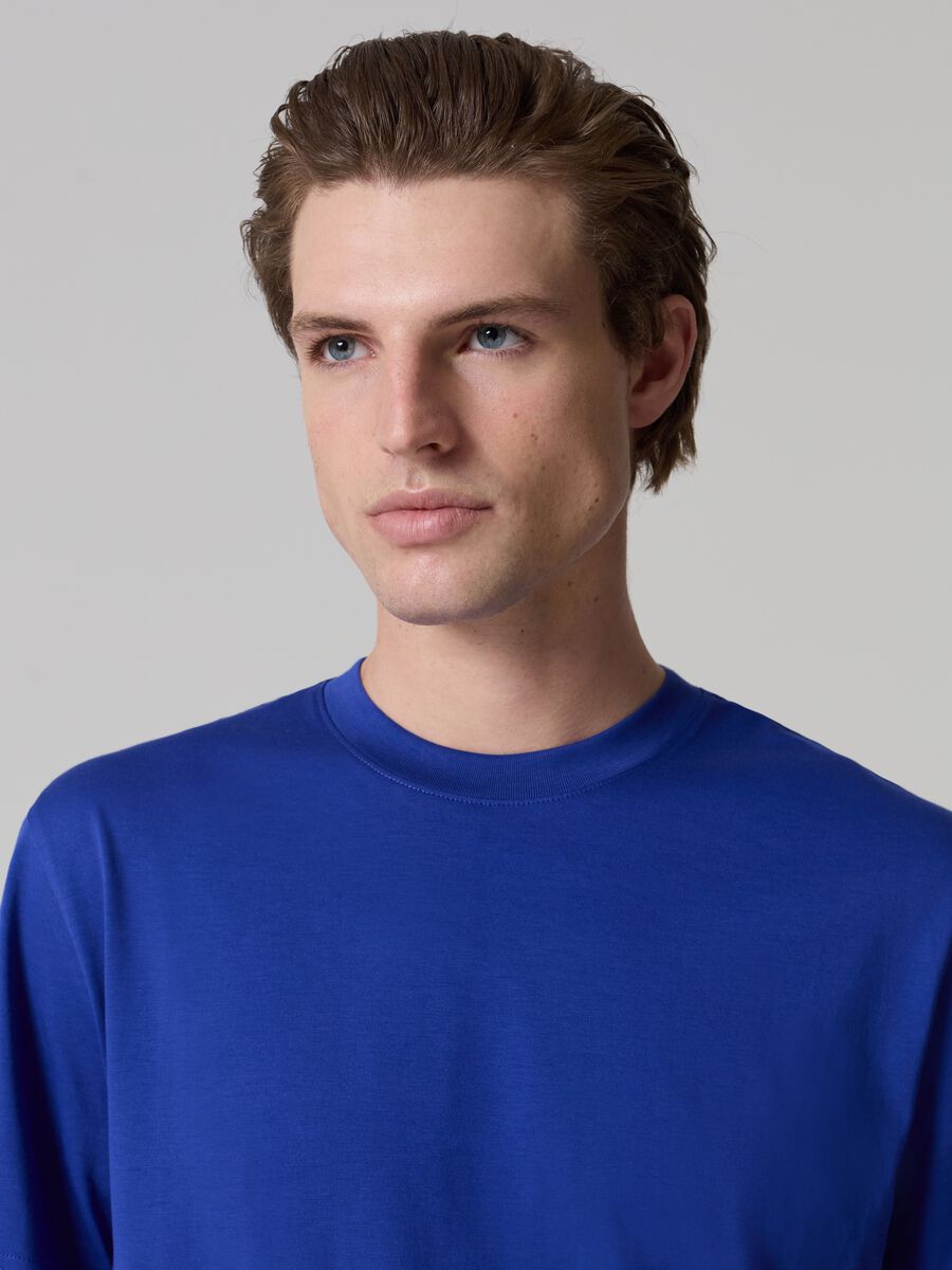 Supima cotton T-shirt with round neck_1