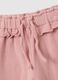 Girls' pink stretch cotton baggy trousers_3