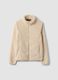 White crew-neck sweatshirt with zip, regular fit_0