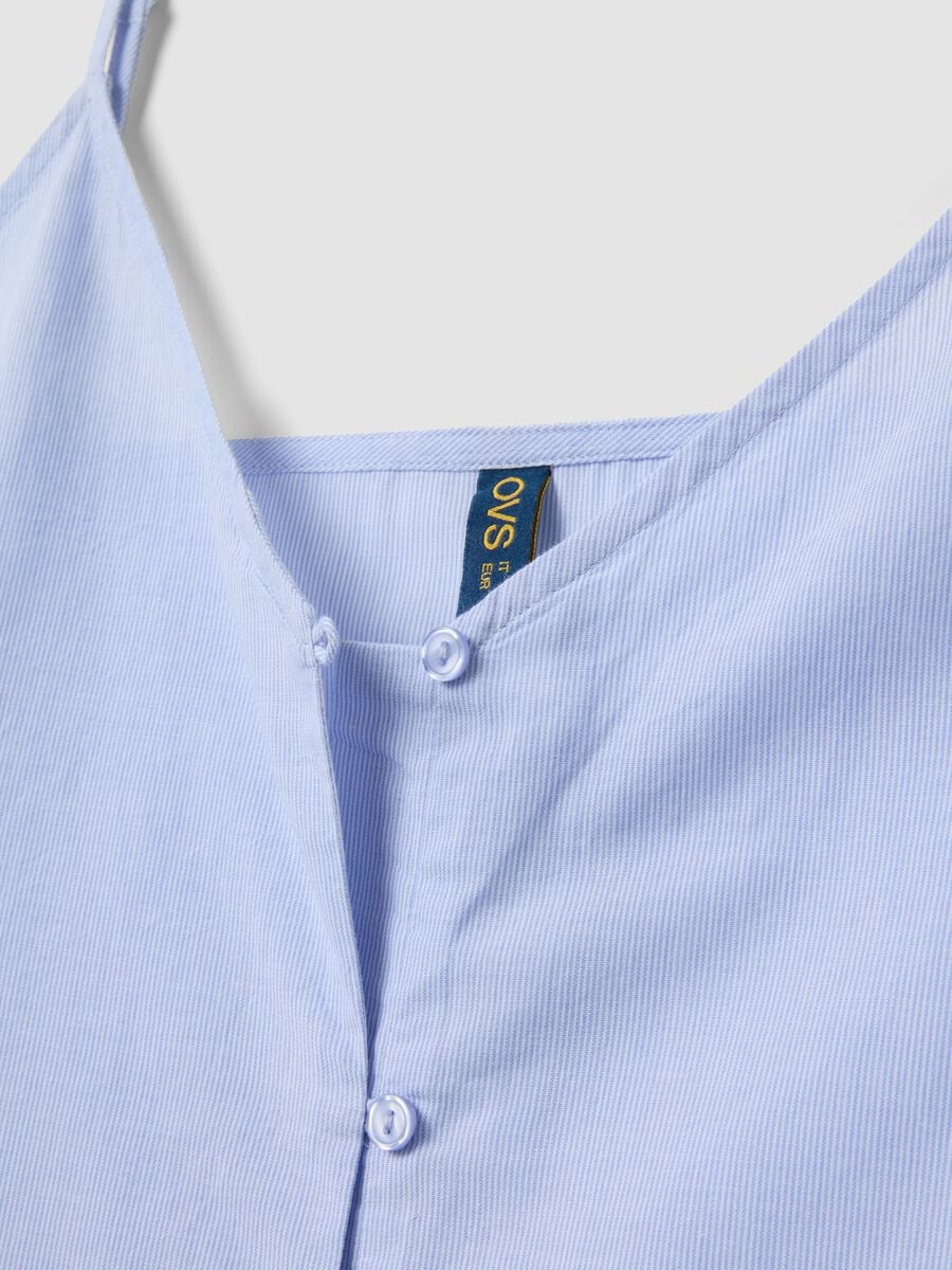 Light blue organic cotton nightdress with thin straps_5