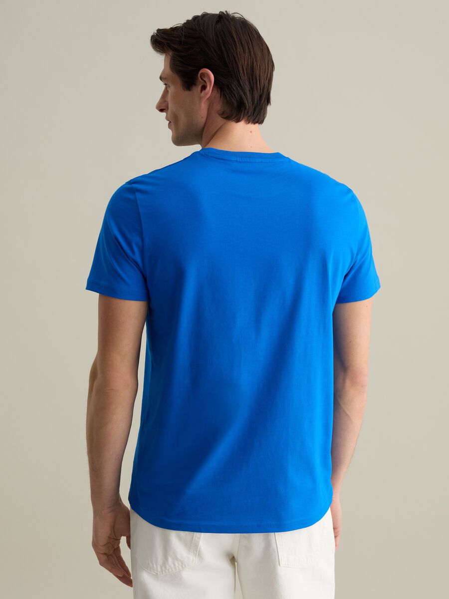 Blue T-shirt with California surf graphic print_2