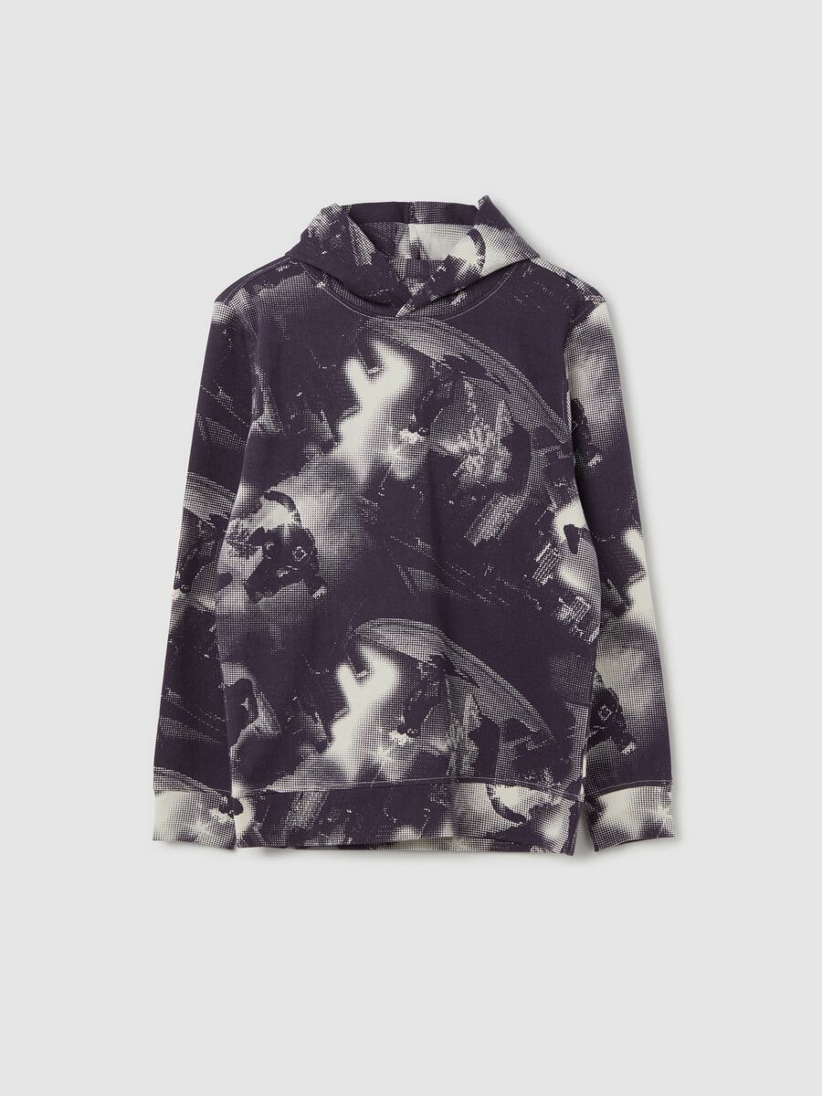 Sweatshirt with hood and skaters print_3