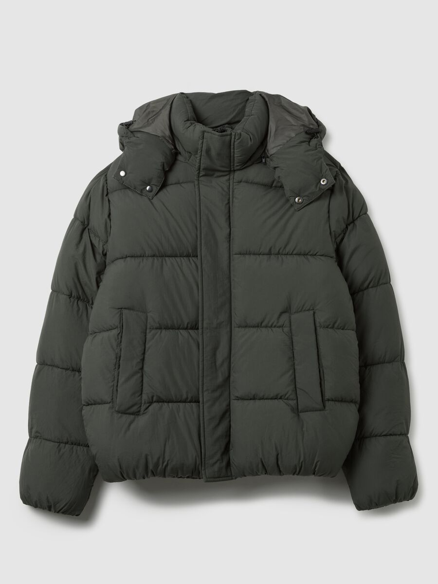 Green Regular Fit Jacket without Hood_4