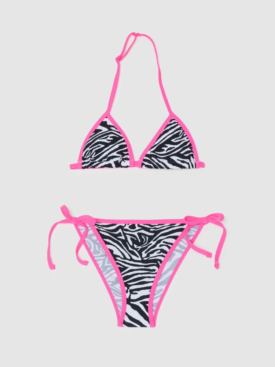 Multicoloured stretch-mix girls' bikini_0