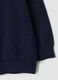 Blue long-sleeved pure cotton polo shirt_3