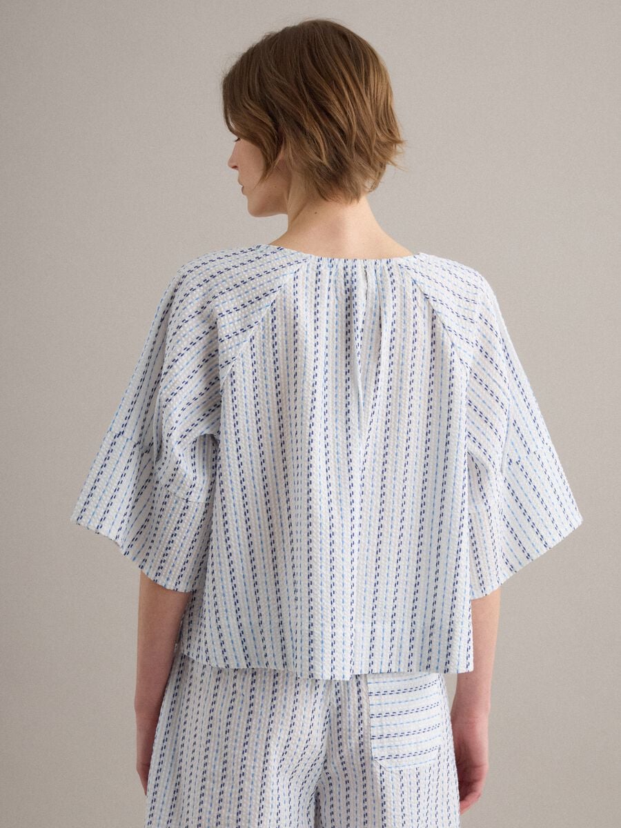 Camicia bianca in puro cotone a righe_3