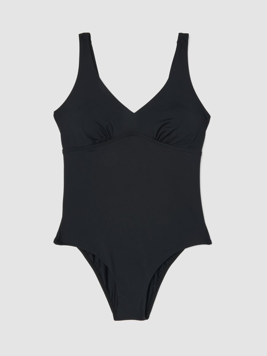 Blue stretch fabric swimsuit_4