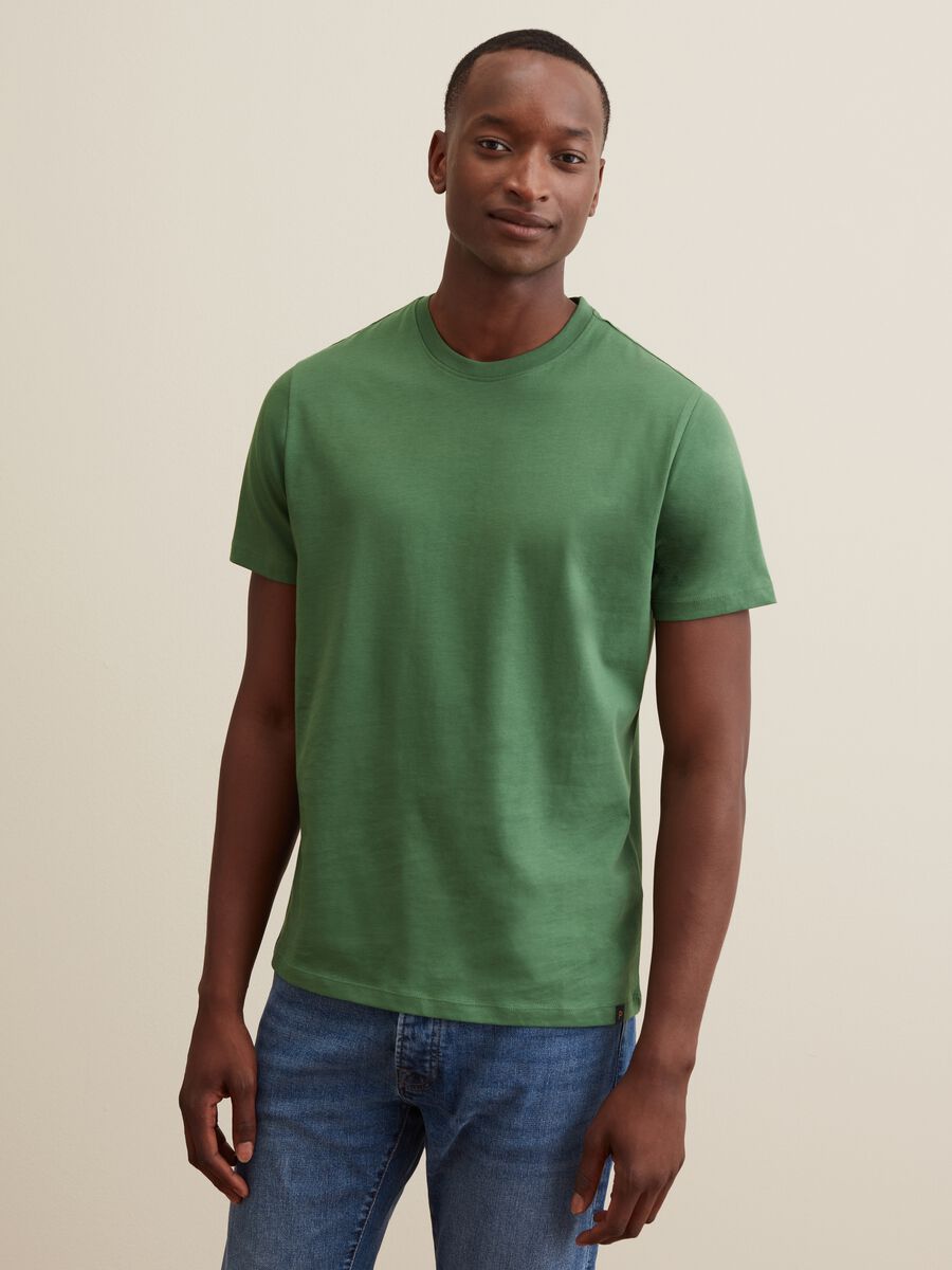 T-shirt in cotone Supima con scollo rotondo_1