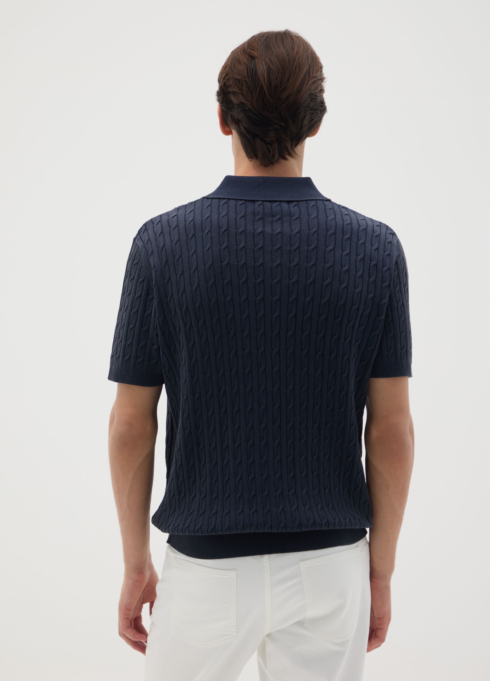 Pure Cotton Blue Shirt with Classic Collar