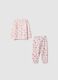 Pink baby girl pyjamas in pure cotton regular fit with prints_1
