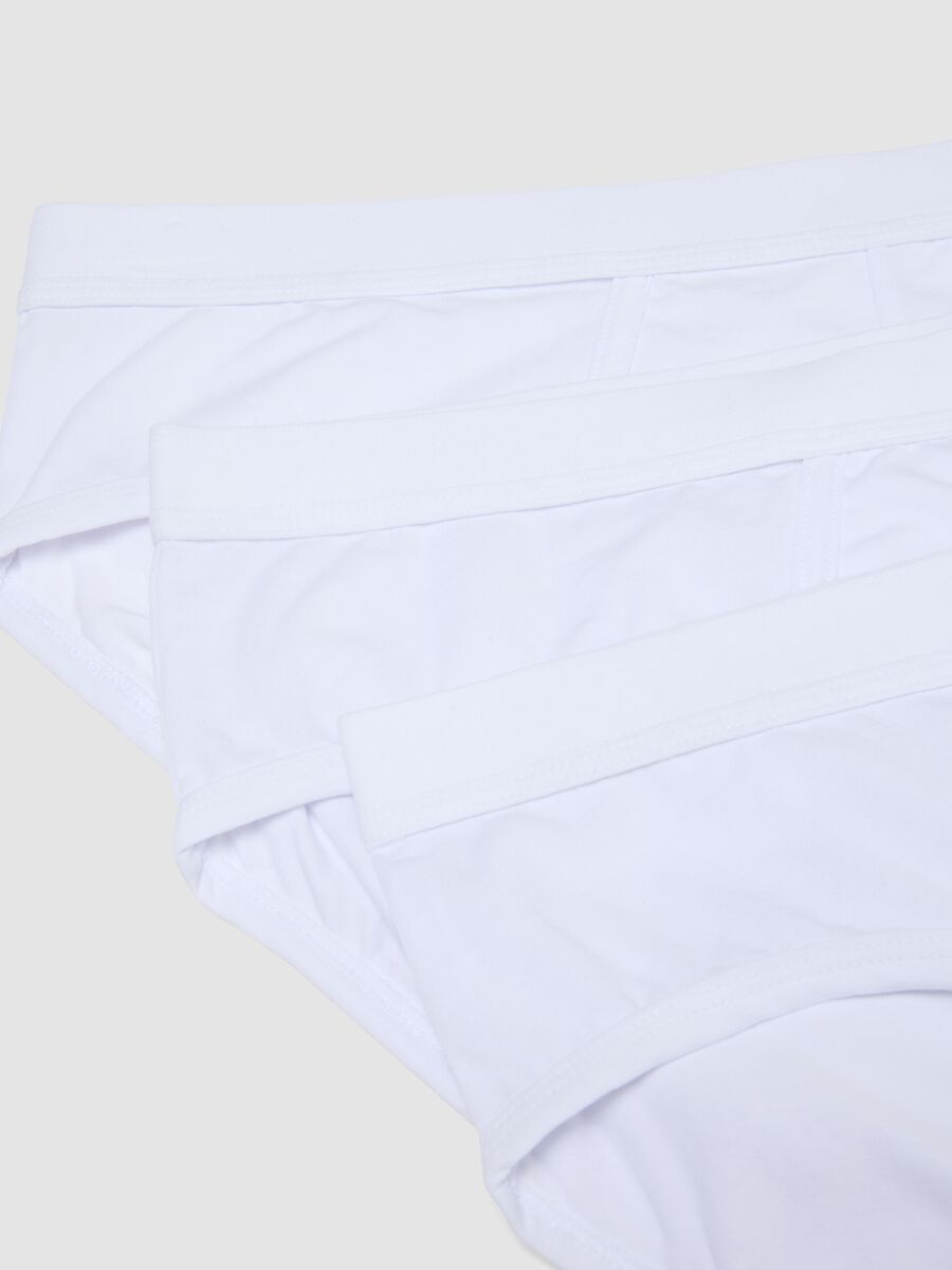 Tripack slip in cotone elasticizzato bianco regular fit_5
