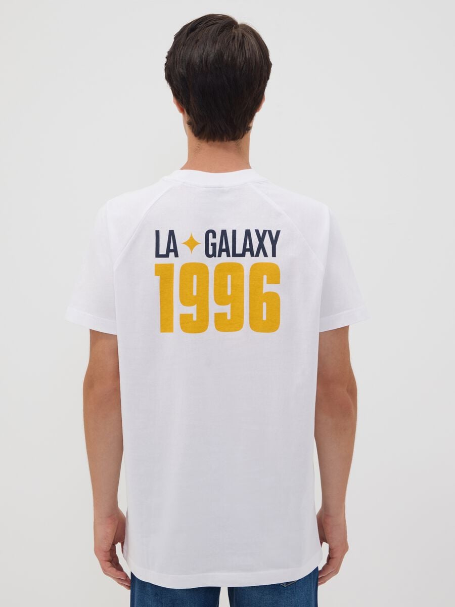 T-shirt bianca in puro cotone con stampa LA Galaxy_3