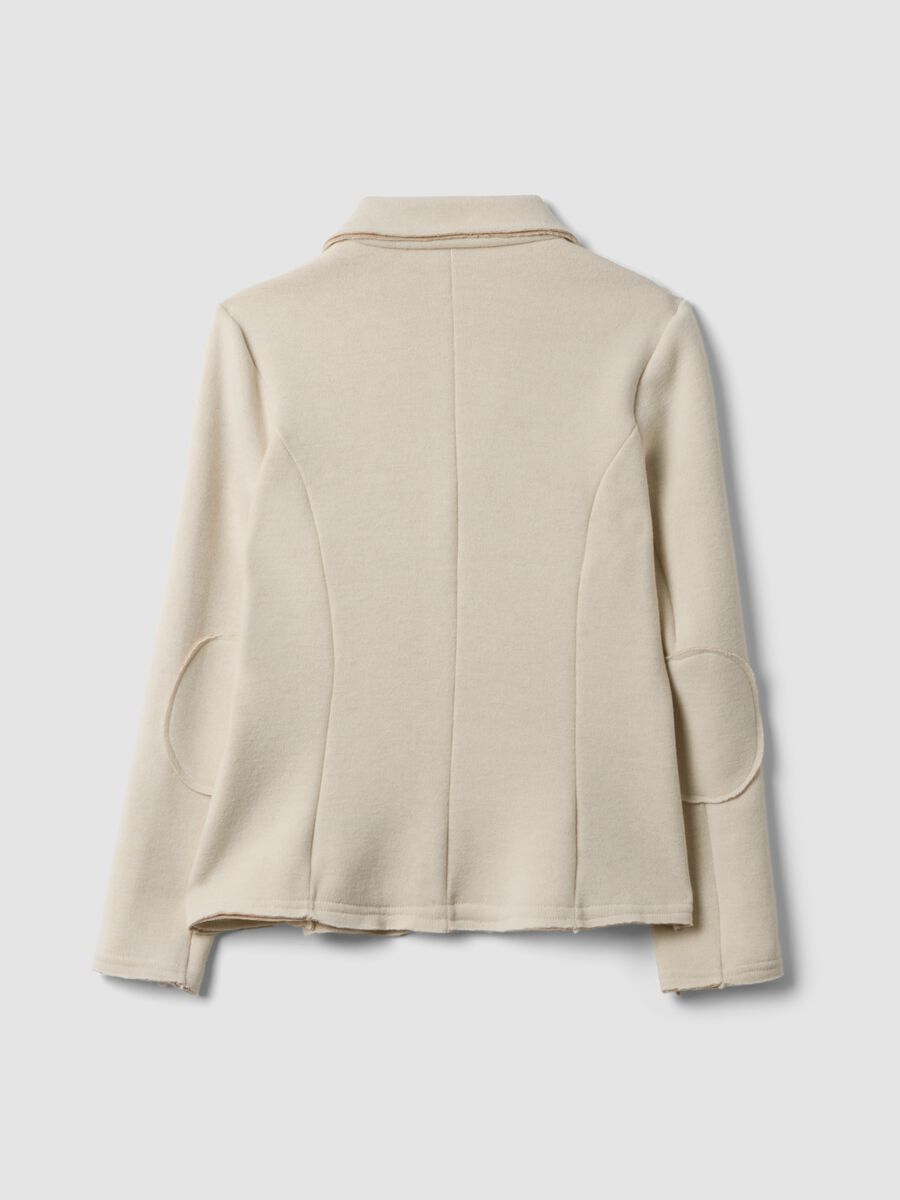 Beige stretch viscose-blend jacket, regular fit_2