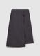 Asymmetric mélange midi skirt_4