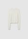 Soft white fitted sweater for girls_1