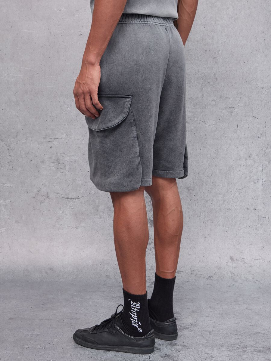 Sunfaded Cargo Sweat Shorts Vintage Grey_2