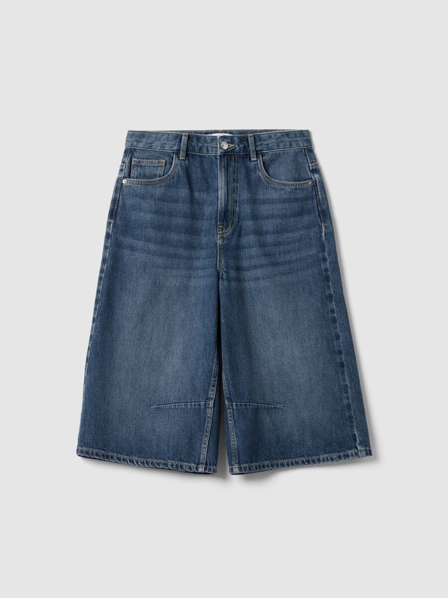 Baggy shorts in pure blue denim cotton_4