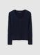 Regular fit blue pure cotton jumper_4