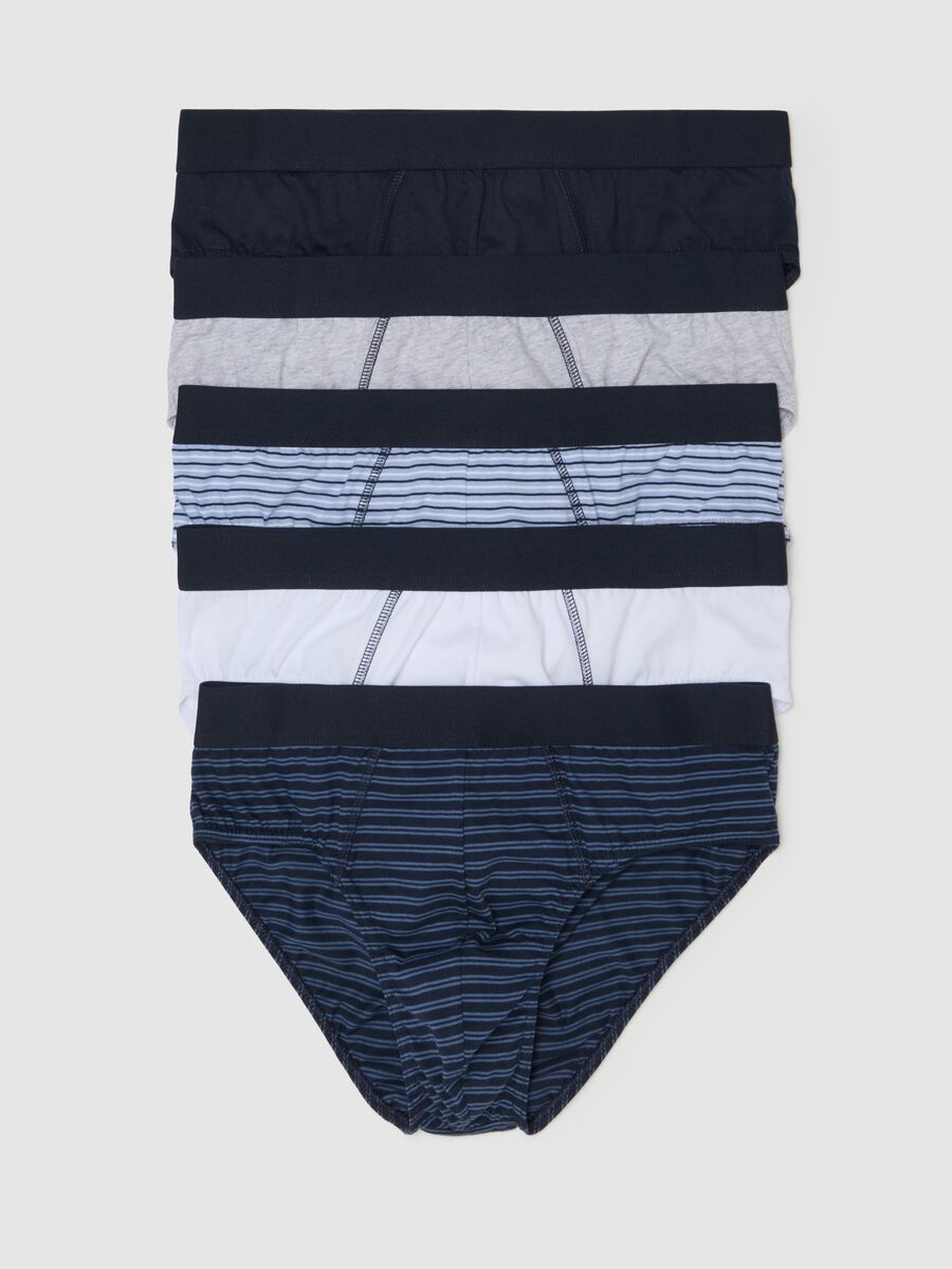 Five-pack striped cotton briefs_4