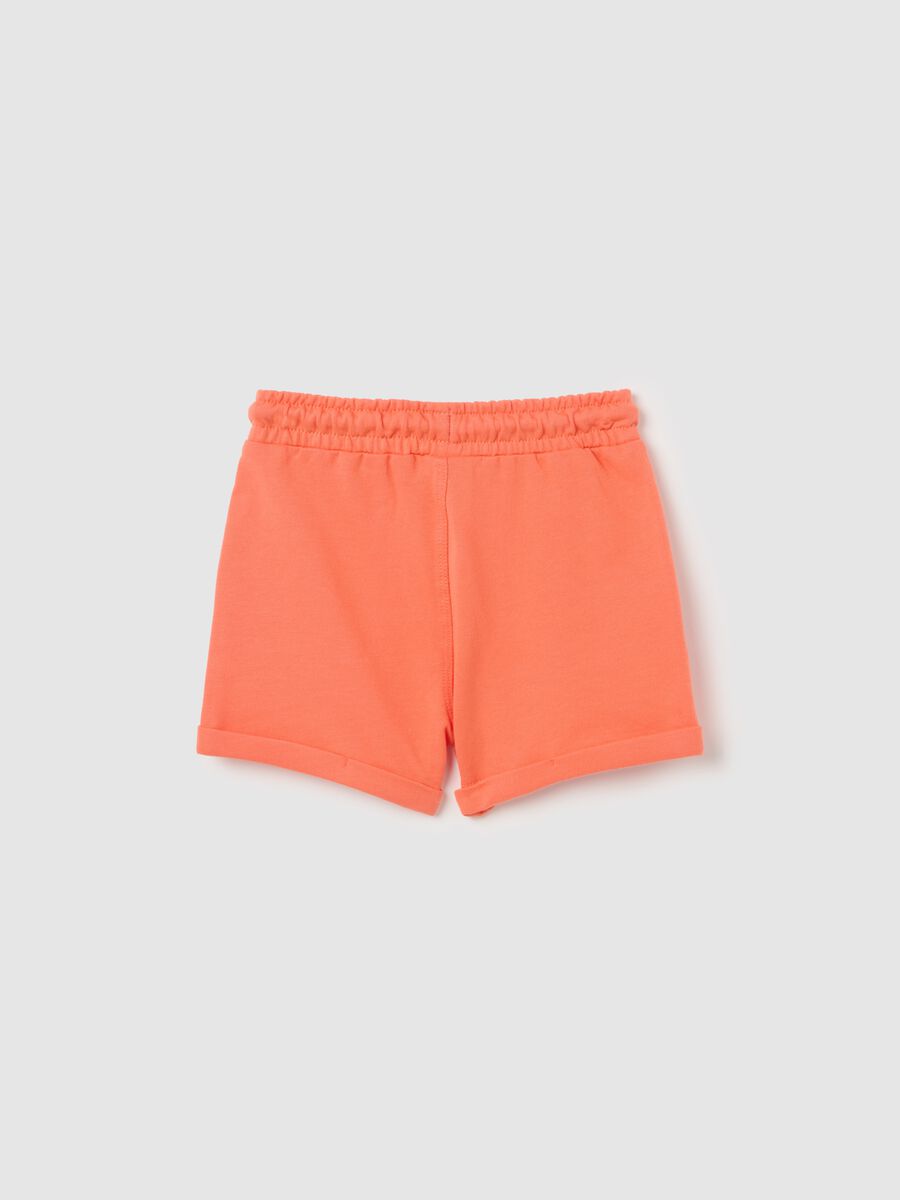 Bermuda shorts in French terry with drawstring_1